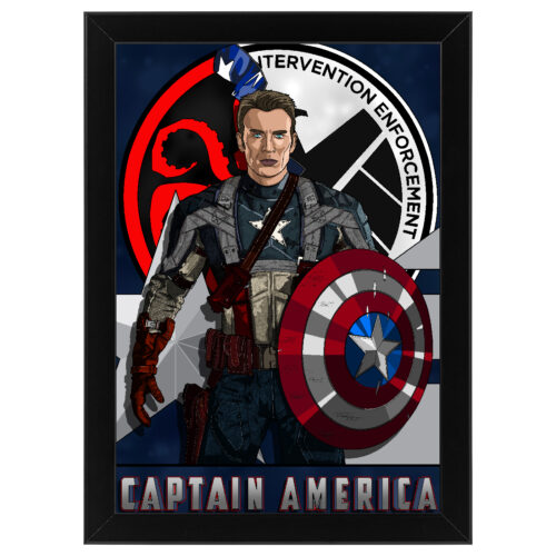 Ξύλινο κάδρο με θέμα τον Captain America