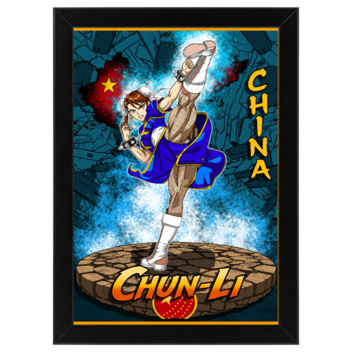 Ξύλινο κάδρο με θέμα το Street Fighter Chun-Li