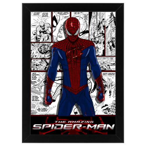 Ξύλινο κάδρο με θέμα The Amazing Spiderman Black & white edition