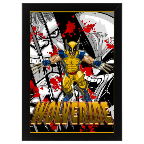 Ξύλινο κάδρο με θέμα τον Wolverine