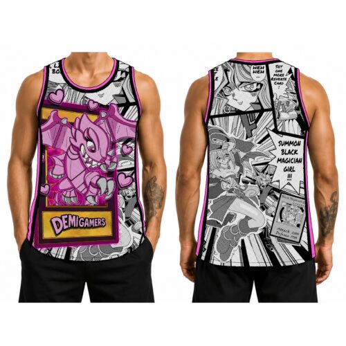 Jersey Tank Top Yu-Gi-Oh Pink Dragon Demigamers edition