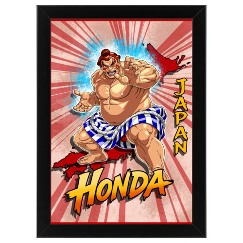 Ξύλινο κάδρο με θέμα το Street Fighter Honda