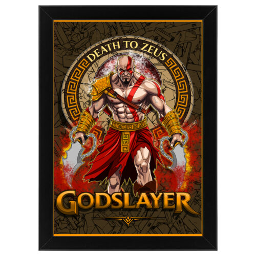 Ξύλινο κάδρο με God of War Kratos