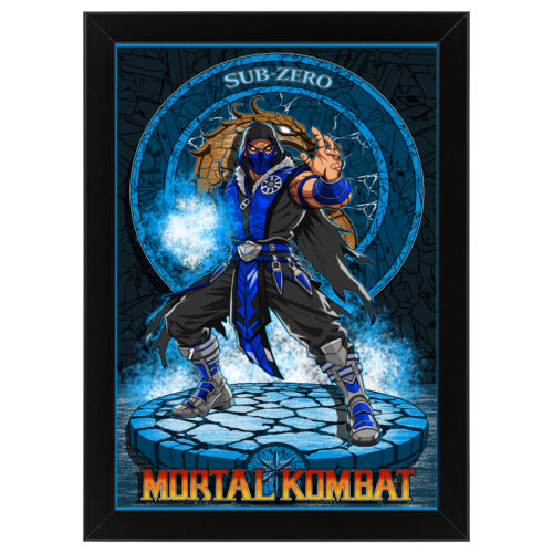 Ξύλινο κάδρο με Θέμα το Mortal Kombat Sub-Zero