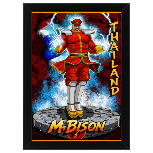 Ξύλινο κάδρο με θέμα το Street Fighter Bison