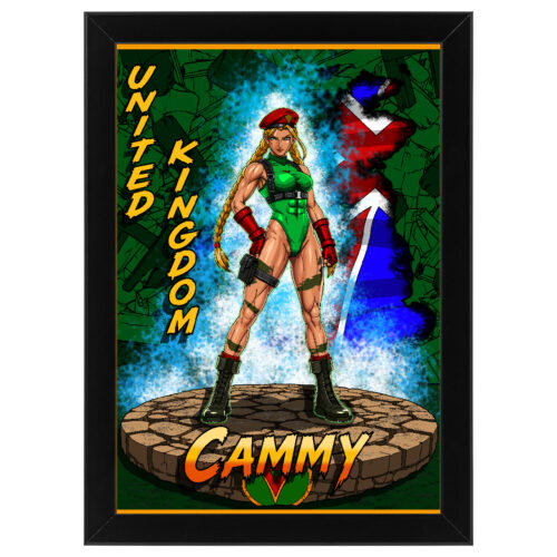 Ξύλινο κάδρο με θέμα το Street Fighter Cammy