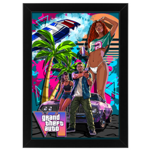 Ξύλινο κάδρο με θέμα το Grand Theft Auto Vi