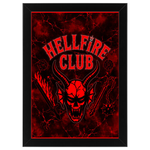 Ξύλινο κάδρο με θέμα Stranger Things Hellfire Club